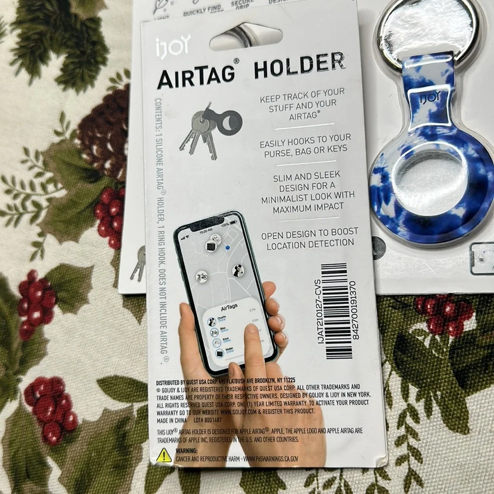- 🆕lot of 3 iJOY Fashion Apple Airtag Keychain Silicone